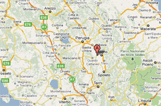 Mappa Umbria Alberghi