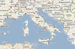Mappa Italia Alberghi